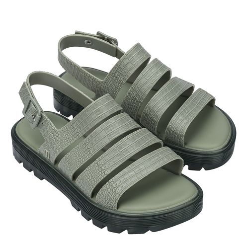 sandalia melissa verde militar